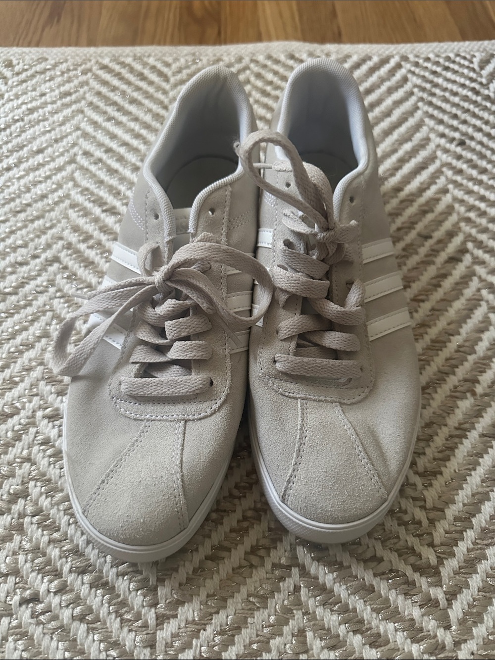 Adidas Suede Lace-Up Women's Sneakers in Light Beige